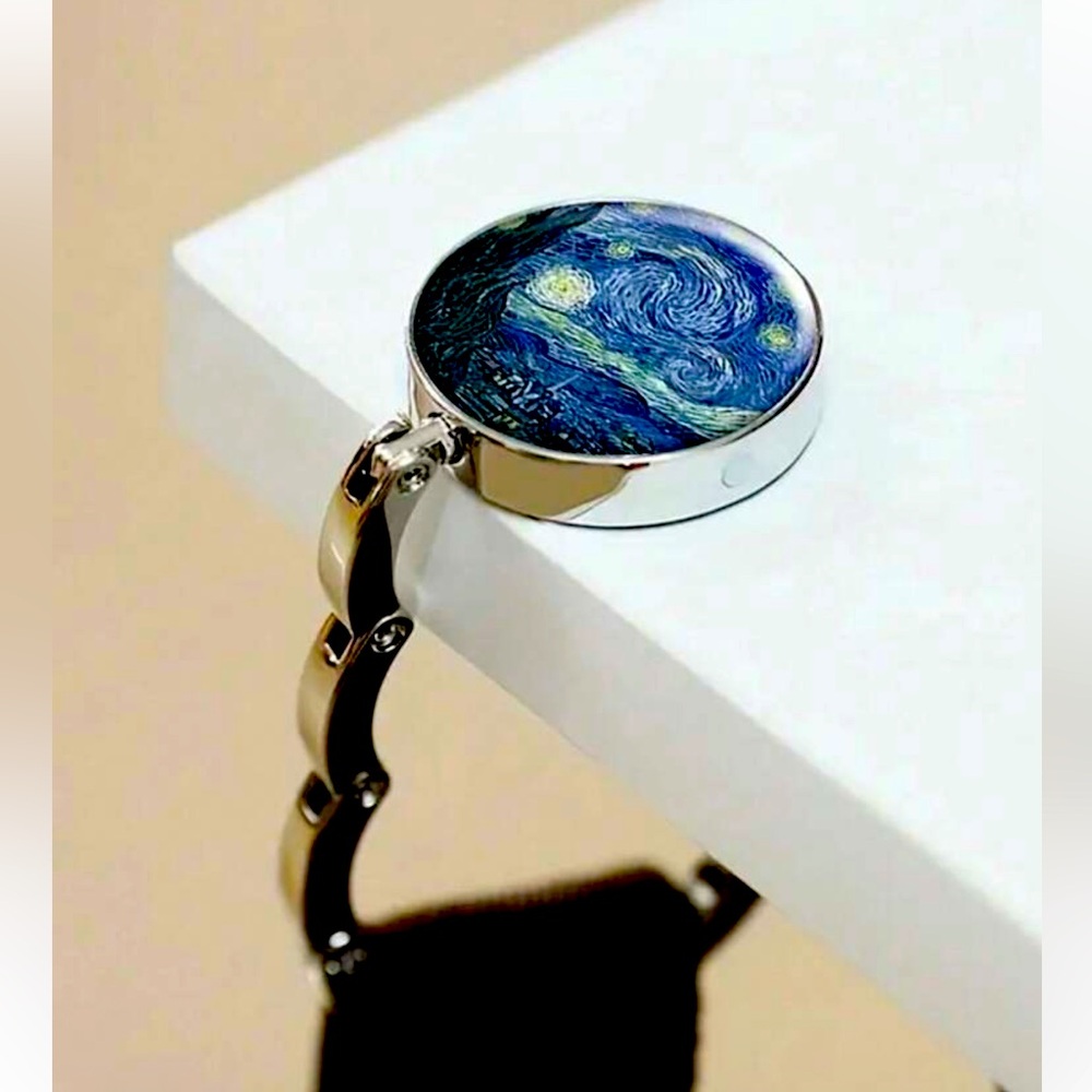 👜⭐️ STARRY NIGHT PATTERN HANGING HOOK FOR TABLES/DESK FOR PURSES/HANDBAGS❗️ - Picture 2 of 7